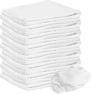 Nabob Wipers New Lint Free Cloth (3 Pack) - 100% Cotton Cleaning Rags Exact Cut - Premium White Rags for Cleaning House - White Rags for Dusting, Staining, Polishing, Painting 18"x18" Nabob Wipers New Lint Free Cloth (3 Pack) - 100% Cotton Cleaning Rags Exact Cut - Premium White Rags for Cleaning House - White Rags for Dusting, Staining, Polishing, Painting 18"x18"