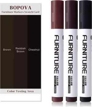 BOPOVA Furniture Markers Touch Up, Scratch Repair Kit, 3 Color Wood Markers for Scratches, Stains, Floors, Tables, Desks, Cabinets, Bedposts (Brown, Reddish Brown, Chestnut) BOPOVA Furniture Markers Touch Up, Scratch Repair Kit, 3 Color Wood Markers for Scratches, Stains, Floors, Tables, Desks, Cabinets, Bedposts (Brown, Reddish Brown, Chestnut)