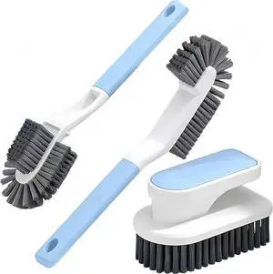 Cleaning Scrub Brush Set Shoe Brush Laundry Brush Scrub Brushes for Stains | 2 Long Handle Shoe Brushes&1 Clothes Brush Ergonomic Handle with Medium Bristles Brush for Sneakers, Footwear,Fabric,Carpet Cleaning Scrub Brush Set Shoe Brush Laundry Brush Scrub Brushes for Stains | 2 Long Handle Shoe Brushes&1 Clothes Brush Ergonomic Handle with Medium Bristles Brush for Sneakers, Footwear,Fabric,Carpet