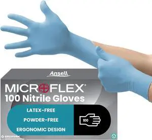 Microflex 92-134 Disposable Nitrile Gloves for Cleaning w/Textured Fingertips Microflex 92-134 Disposable Nitrile Gloves for Cleaning w/Textured Fingertips