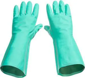 Tusko Products Best Nitrile Rubber Cleaning, Household, Dishwashing Gloves, Latex Free, Vinyl Free, Reusable not Disposable, Medium M (1 Pair) Tusko Products Best Nitrile Rubber Cleaning, Household, Dishwashing Gloves, Latex Free, Vinyl Free, Reusable not Disposable, Medium M (1 Pair)