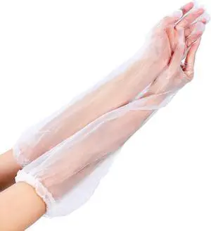 20PCS Transparent Long Disposable Rubber Cleaning Gloves, 23.6in Plastic Dishwashing Gloves, Waterproof and Non-slip Disposable Plastic Glove for Housework, Kitchen, Dishwashing, Gardening 20PCS Transparent Long Disposable Rubber Cleaning Gloves, 23.6in Plastic Dishwashing Gloves, Waterproof and Non-slip Disposable Plastic Glove for Housework, Kitchen, Dishwashing, Gardening