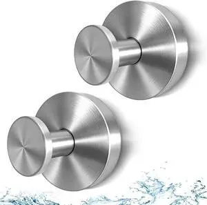 Suction Cup Hooks for Shower, Heavy Duty Stainless Steel, Silver 2 Pack | No Drill Rustproof Vacuum Lock, Strong for Towels Robe Loofah, for Glass Door Tile Wall Window Mirror Suction Cup Hooks for Shower, Heavy Duty Stainless Steel, Silver 2 Pack | No Drill Rustproof Vacuum Lock, Strong for Towels Robe Loofah, for Glass Door Tile Wall Window Mirror