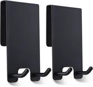 Taozun Shower Door Hooks - Towel Hooks for Bathroom Frameless Glass, Squeegee Hook, Over Glass Hook - Black Stainless Steel 2 Pack Taozun Shower Door Hooks - Towel Hooks for Bathroom Frameless Glass, Squeegee Hook, Over Glass Hook - Black Stainless Steel 2 Pack