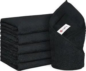 Orighty 6-Pack Black Hand Towels, 16x28 inch Microfiber Gym Towels | Quick Drying & Absorbent, Lightweight & Thin Black Yoga Towel - Multi-Purpose Camping Towel for SPA, Hotel & Bathroom Orighty 6-Pack Black Hand Towels, 16x28 inch Microfiber Gym Towels | Quick Drying & Absorbent, Lightweight & Thin Black Yoga Towel - Multi-Purpose Camping Towel for SPA, Hotel & Bathroom