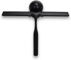 Matte Black Shower Squeegee for Glass Doors with Adhesive Hooks, Squeegee for Shower Glass, Cleaner Tool for Bathroom Household Window Mirror Tile Wall Car, 10 Inch Black Matte Black Shower Squeegee for Glass Doors with Adhesive Hooks, Squeegee for Shower Glass, Cleaner Tool for Bathroom Household Window Mirror Tile Wall Car, 10 Inch Black