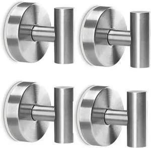 Suction Hooks for Home Wall Bathroom Towel Shower, 4 Pack | Suction Cup Hooks Reusable No Drill Twist Tight Hooks for Ktchens Glass Window Wash Mirror Loofa Wreath Hanger, Silver Suction Hooks for Home Wall Bathroom Towel Shower, 4 Pack | Suction Cup Hooks Reusable No Drill Twist Tight Hooks for Ktchens Glass Window Wash Mirror Loofa Wreath Hanger, Silver