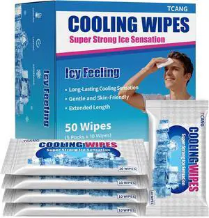 Cooling Face Body Wipes - 5 Packs of 10 (50 Wipes) - Disposable Individually Wrapped No-Rinse Cooling Towels, Extra-Thick Oversized Body Cleansing Wipes for Sports, Travel, and Camping in Hot Weather Cooling Face Body Wipes - 5 Packs of 10 (50 Wipes) - Disposable Individually Wrapped No-Rinse Cooling Towels, Extra-Thick Oversized Body Cleansing Wipes for Sports, Travel, and Camping in Hot Weather