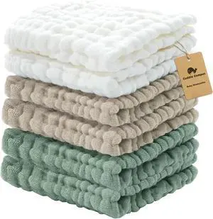 Cuddle Campus Baby Washcloths 6 Packs, Muslin Washcloths Baby,Cotton Burp Cloths, Extra Absorbent and Soft Wash Clothes for Newborns, 12x12 Inches Cuddle Campus Baby Washcloths 6 Packs, Muslin Washcloths Baby,Cotton Burp Cloths, Extra Absorbent and Soft Wash Clothes for Newborns, 12x12 Inches