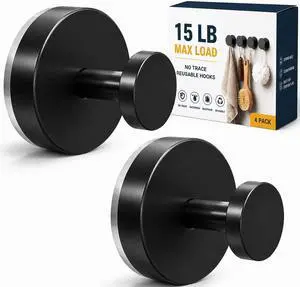 KORCCI Suction Cup Hooks for Shower, Max Load 15LB, No Trace, Reusable & Waterproof, 304 Stainless Steel, Towel Hooks, Robe Holder for Glass, Tile, Mirror, Window, Bathroom, 2 Pack, Black KORCCI Suction Cup Hooks for Shower, Max Load 15LB, No Trace, Reusable & Waterproof, 304 Stainless Steel, Towel Hooks, Robe Holder for Glass, Tile, Mirror, Window, Bathroom, 2 Pack, Black