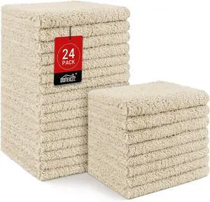 HOMEXCEL Washcloths 24PK, Ultra Soft&Highly Absorbent Face Towels, 12X12 in | Multi-Purpose Towels, Microfiber Wash Cloths for Bathroom, Hotel, Spa, Gym, and Kitchen, Machine Washable, Brown HOMEXCEL Washcloths 24PK, Ultra Soft&Highly Absorbent Face Towels, 12X12 in | Multi-Purpose Towels, Microfiber Wash Cloths for Bathroom, Hotel, Spa, Gym, and Kitchen, Machine Washable, Brown
