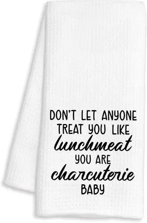 Funny Kitchen Towels, Funny Gifts for Women Men, Don't Let Anyone Treat You Like Lunchmeat Decorative Dish Hand Tea Towels for Kitchen Dining Room, 16x24 Inch Funny Kitchen Towels, Funny Gifts for Women Men, Don't Let Anyone Treat You Like Lunchmeat Decorative Dish Hand Tea Towels for Kitchen Dining Room, 16x24 Inch