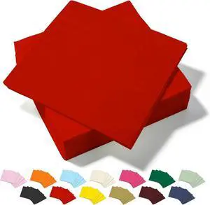 CXPSINC 50 Count Paper Napkins Disposable, Dinner Napkins Soft and Absorbent 2-Ply Cocktail Napkins for Birthday, Party, Wedding, Anniversary, Events, Everyday Use (Red) CXPSINC 50 Count Paper Napkins Disposable, Dinner Napkins Soft and Absorbent 2-Ply Cocktail Napkins for Birthday, Party, Wedding, Anniversary, Events, Everyday Use (Red)