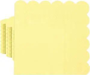 HEIPINIUYE 50 Pieces 2-ply Yellow Napkin Disposable Scalloped Cocktail Napkins Beverage Napkins Dessert Napkins Paper Napkins for Wedding Birthday Party Paper Dinner Napkins HEIPINIUYE 50 Pieces 2-ply Yellow Napkin Disposable Scalloped Cocktail Napkins Beverage Napkins Dessert Napkins Paper Napkins for Wedding Birthday Party Paper Dinner Napkins