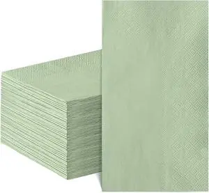 NatNarr 60 Pcs Sage Green Napkins Disposable Easter Sage Green Dinner Napkin Decorative Guest Bathroom Napkins Green Napkin for Wedding, Baby Shower, Bathroom, Kithchen NatNarr 60 Pcs Sage Green Napkins Disposable Easter Sage Green Dinner Napkin Decorative Guest Bathroom Napkins Green Napkin for Wedding, Baby Shower, Bathroom, Kithchen