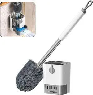 Self-Draining Toilet Brush with Holder, Ventilated Caddy for Quick Dry, No Drip Drip-Free Design, Sturdy Long Handle & Flexible Scrubber for Bathroom Bowl Self-Draining Toilet Brush with Holder, Ventilated Caddy for Quick Dry, No Drip Drip-Free Design, Sturdy Long Handle & Flexible Scrubber for Bathroom Bowl