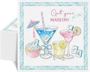 Natnarr 50 Pk Mahjong Napkins 6.5" Mahjong Accessories Gifts Women | Mahjong Cockatil Napkins Dessert Beverage Party Napkins for Game Nights, Bridal Showers, Casual Gatherings Natnarr 50 Pk Mahjong Napkins 6.5" Mahjong Accessories Gifts Women | Mahjong Cockatil Napkins Dessert Beverage Party Napkins for Game Nights, Bridal Showers, Casual Gatherings
