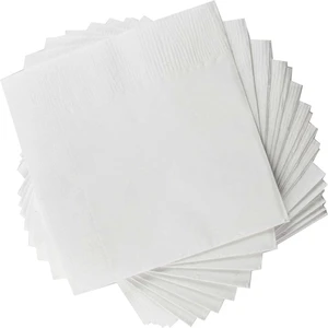 1 Ply White Cocktail/Beverage Napkins- Package of 500ct 1 Ply White Cocktail/Beverage Napkins- Package of 500ct