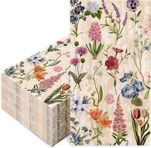 FYSUIMU 50 Pcs Retro Floral Guest Napkins Vintage Wildflower Disposable Napkins Colorful Flower Dinner Paper Hand Towels for Bathroom Spring Fall Wedding Party Table Supplies FYSUIMU 50 Pcs Retro Floral Guest Napkins Vintage Wildflower Disposable Napkins Colorful Flower Dinner Paper Hand Towels for Bathroom Spring Fall Wedding Party Table Supplies
