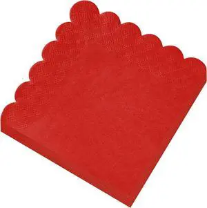 120 Pcs Red Scalloped Cocktail Beverage Party Napkins | 2-Ply Red Disposable Beverage Party Napkins for Dinner Wedding Birthday 120 Pcs Red Scalloped Cocktail Beverage Party Napkins | 2-Ply Red Disposable Beverage Party Napkins for Dinner Wedding Birthday