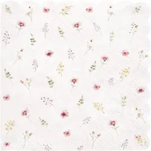 GardenCity Floral Cocktail Napkins, 50 Pack Wildflower Paper Napkins, Disposable Floral Napkin for Bridal Shower, Baby Shower Tableware Party Supplies, 3 Ply, 5 x 5 Folded 10 x 10 Unfolded GardenCity Floral Cocktail Napkins, 50 Pack Wildflower Paper Napkins, Disposable Floral Napkin for Bridal Shower, Baby Shower Tableware Party Supplies, 3 Ply, 5 x 5 Folded 10 x 10 Unfolded