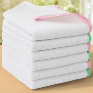 VOOVA & MOVAS Bar Rags, 6 Pack, 100% Cotton, Thick, Green Pink Trim | 12"x12" Terry Fabric, 500GSM Dense Weave, Soft, Odor-Free & Strong Absorbency, Reusable Machine Washable, Ideal For Kitchen C VOOVA & MOVAS Bar Rags, 6 Pack, 100% Cotton, Thick, Green Pink Trim | 12"x12" Terry Fabric, 500GSM Dense Weave, Soft, Odor-Free & Strong Absorbency, Reusable Machine Washable, Ideal For Kitchen C