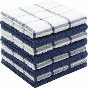 Cotton Dish Cloths, Dish Rags Set of 8, 12 Inch x 12 Inch, Blue Set | Absorbent Dish Cloths Rags For Washing Dishes, Light Kitchen Rags Washcloths For Drying Cotton Dish Cloths, Dish Rags Set of 8, 12 Inch x 12 Inch, Blue Set | Absorbent Dish Cloths Rags For Washing Dishes, Light Kitchen Rags Washcloths For Drying