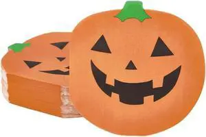 Ottin 100-Count Halloween Pumpkin Napkins 3-Ply Disposable Orange Pumpkin Grimace Design Paper Napkins for Halloween Party Decor, Trick or Treat, Fall Gatherings Ottin 100-Count Halloween Pumpkin Napkins 3-Ply Disposable Orange Pumpkin Grimace Design Paper Napkins for Halloween Party Decor, Trick or Treat, Fall Gatherings