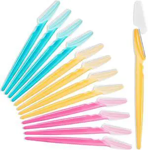 HFATMOS Eyebrow Razor, Face Razors for Women Men Multipurpose Exfoliating Face Shaver Facial Hair Removal Tools Eyebrow Trimmer with Protective Cover 12 Pcs HFATMOS Eyebrow Razor, Face Razors for Women Men Multipurpose Exfoliating Face Shaver Facial Hair Removal Tools Eyebrow Trimmer with Protective Cover 12 Pcs