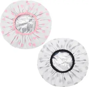 2 Pack Deep Conditioning Caps, Double Layer Heat Shower Caps 2 Pack Deep Conditioning Caps, Double Layer Heat Shower Caps