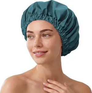 Shower Cap for Women, Reusable Waterproof Long Hair Bonnet Shower Cap for Women, Reusable Waterproof Long Hair Bonnet