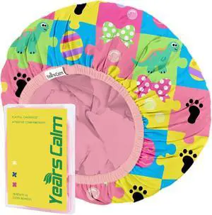 Years calm Kids Shower Cap, Waterproof Reversible Double-Layer Bath Cap Years calm Kids Shower Cap, Waterproof Reversible Double-Layer Bath Cap