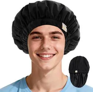 Years calm Satin Lined Shower Cap for Men Waterproof Reusable Camouflage Years calm Satin Lined Shower Cap for Men Waterproof Reusable Camouflage