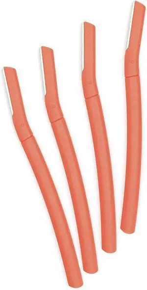 Facial Fuzz-Free Razor, Eyebrow Trimmer Professional Exfoliating Dermaplaning Tool, Peach Fuzz Shaver and Multipurpose Home Skin Care for Women (Pack of 4, Orange) Facial Fuzz-Free Razor, Eyebrow Trimmer Professional Exfoliating Dermaplaning Tool, Peach Fuzz Shaver and Multipurpose Home Skin Care for Women (Pack of 4, Orange)