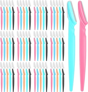 100 Pcs Eyebrow and Face Razors for Women and Men, Multi-Color Facial Shavers with Protective Covers, Safe for Beginners 100 Pcs Eyebrow and Face Razors for Women and Men, Multi-Color Facial Shavers with Protective Covers, Safe for Beginners