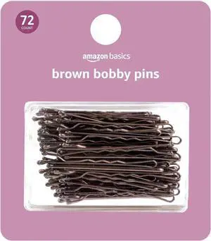 Amazon Basics No Slip Bobby Pins, 72 count, Brown, High Gloss Bobby Pins for Pain Free, Comfortable, All-Day Styling and UpDos. For All Hair Types Amazon Basics No Slip Bobby Pins, 72 count, Brown, High Gloss Bobby Pins for Pain Free, Comfortable, All-Day Styling and UpDos. For All Hair Types