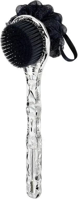 Long Handle Back Scrubber,Dual-Sided for Exfoliation & Deep Cleansing(Black Long Handle Back Scrubber,Dual-Sided for Exfoliation & Deep Cleansing(Black