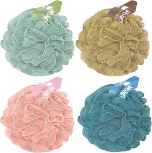 Yoget 4 Pack Shower Loofah Sponge, 60G Bath Loofa Exfoliating Body Scrubber Yoget 4 Pack Shower Loofah Sponge, 60G Bath Loofa Exfoliating Body Scrubber
