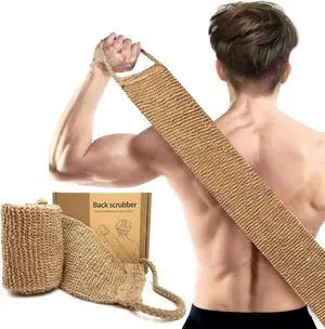 Extra Rough Exfoliating Back Scrubber,Natural Body Exfoliator for Workers Athletes and Men.Hygienic Loofah for Long Durable Daily Deep Cleansing Extra Rough Exfoliating Back Scrubber,Natural Body Exfoliator for Workers Athletes and Men.Hygienic Loofah for Long Durable Daily Deep Cleansing