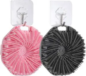 2Pcs Silicone Body Scrubber,Exfoliating Body Scrubbers for use in Shower,Silicone Body Brush for Showering and Anti-Slippery Handles for All Skin Types,Eco Friendly Shower Scrubber for BodyPink 2Pcs Silicone Body Scrubber,Exfoliating Body Scrubbers for use in Shower,Silicone Body Brush for Showering and Anti-Slippery Handles for All Skin Types,Eco Friendly Shower Scrubber for BodyPink