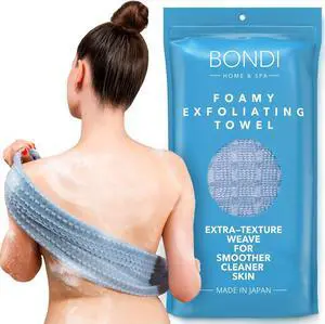 BONDI Exfoliating Body Scrubber for Smooth Skin - Extra Long - Perfect for your Back - Made in Japan BONDI Exfoliating Body Scrubber for Smooth Skin - Extra Long - Perfect for your Back - Made in Japan
