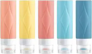 5 Pack Travel Bottles, Leak Proof TSA Approved Travel Size Containers (60ML 5PACK) 5 Pack Travel Bottles, Leak Proof TSA Approved Travel Size Containers (60ML 5PACK)