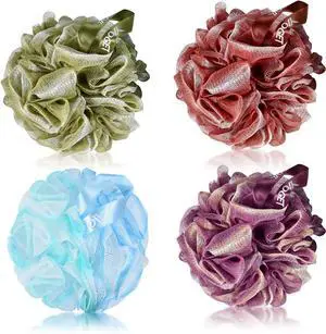 Yoget Bath Loofah Sponge, 4 Color 60G Loofah Exfoliating Body Scrubber Yoget Bath Loofah Sponge, 4 Color 60G Loofah Exfoliating Body Scrubber
