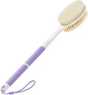 Backski Back Scrubber Anti Slip for Shower, Long Handle Bath Brush with Stiff and Soft Bristles for Exfoliation, Dual-Use Shower and Dry Body Brush(Purple) Backski Back Scrubber Anti Slip for Shower, Long Handle Bath Brush with Stiff and Soft Bristles for Exfoliation, Dual-Use Shower and Dry Body Brush(Purple)