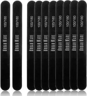 Foamily Nail Files 10 Pack, 100/180 Grit Emery Boards, Double Sided Foamily Nail Files 10 Pack, 100/180 Grit Emery Boards, Double Sided