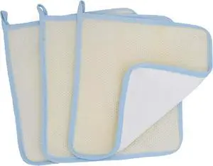 (3 Pack) Dual-Sided Exfoliating Skin Towel Cotton Terry Body Cloth Scrubber Premium Sturdy Loofah Towel Soft and Buffing Wash Cloth White for Either Oil or Dry Skin (3 Pack) Dual-Sided Exfoliating Skin Towel Cotton Terry Body Cloth Scrubber Premium Sturdy Loofah Towel Soft and Buffing Wash Cloth White for Either Oil or Dry Skin