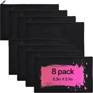 ZeeDix Small Canvas Zipper Pouch for Makeup Pencil Travel Storage 8.3x5 In ZeeDix Small Canvas Zipper Pouch for Makeup Pencil Travel Storage 8.3x5 In
