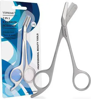 Eyebrow Trimming Scissors with Comb, Stainless Steel Eyebrow Trimming Scissors with Comb, Stainless Steel