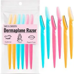 Dermaplane Razor for Women's Face & Eyebrows Professional Eyebrow Razor & Face Shavers for Women with Precision Blades | Gentle Exfoliating Eyebrow Trimmer & Facial Hair Remover Kit - 6 Pcs Dermaplane Razor for Women's Face & Eyebrows Professional Eyebrow Razor & Face Shavers for Women with Precision Blades | Gentle Exfoliating Eyebrow Trimmer & Facial Hair Remover Kit - 6 Pcs