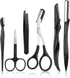 NAZQAT Eyebrow Grooming Kit for Women & Men for Eyebrow Trimming, Shaping, and Exfoliating - Includes Eyebrow Tweezers, Eyebrow Razor Tools, Eyebrow Scissors (Pack of 6) NAZQAT Eyebrow Grooming Kit for Women & Men for Eyebrow Trimming, Shaping, and Exfoliating - Includes Eyebrow Tweezers, Eyebrow Razor Tools, Eyebrow Scissors (Pack of 6)